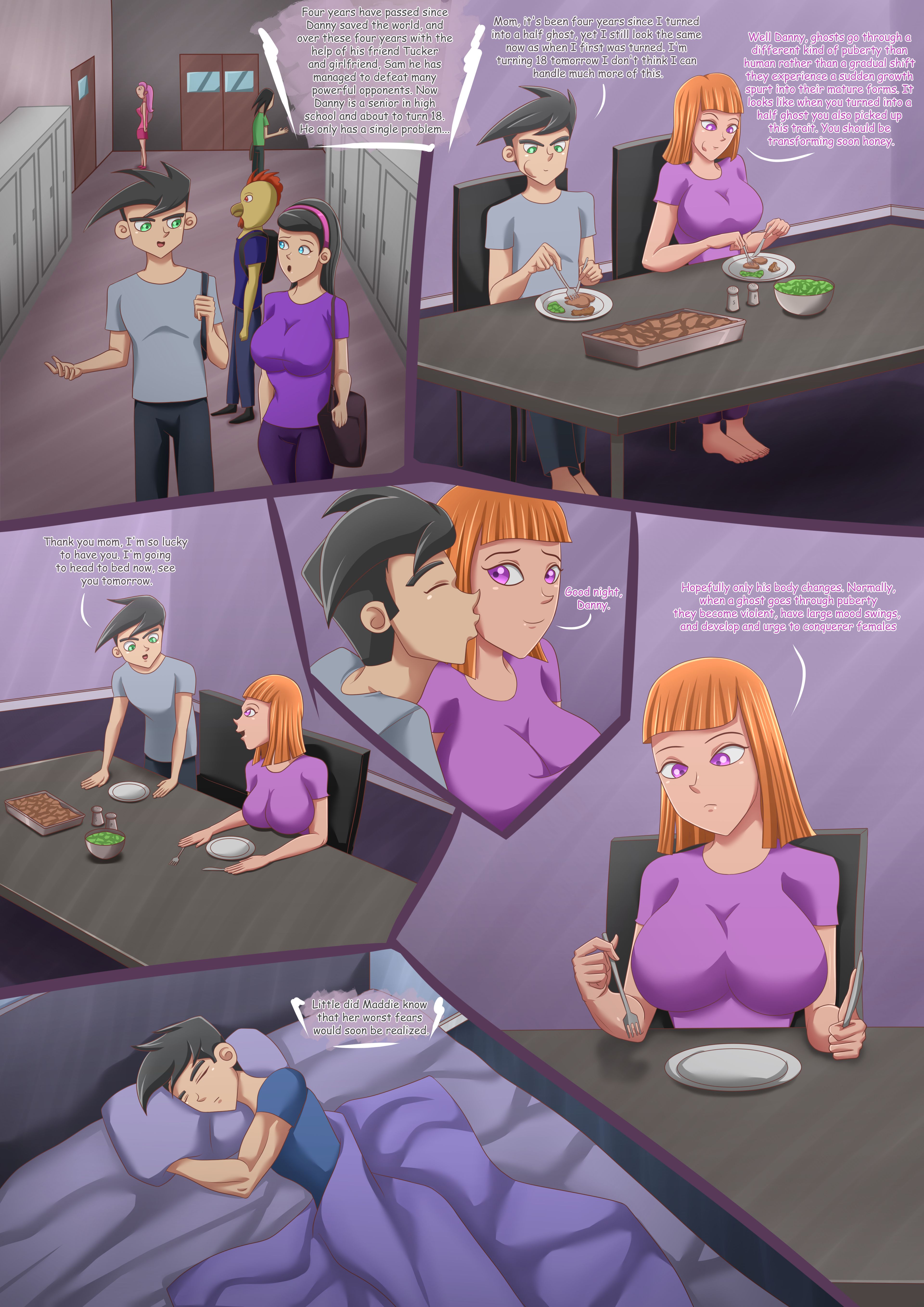 Danny’s Growth Spurt (Danny Phantom) [Magnificent Sexy Gals] Chapter 1 - Page 2