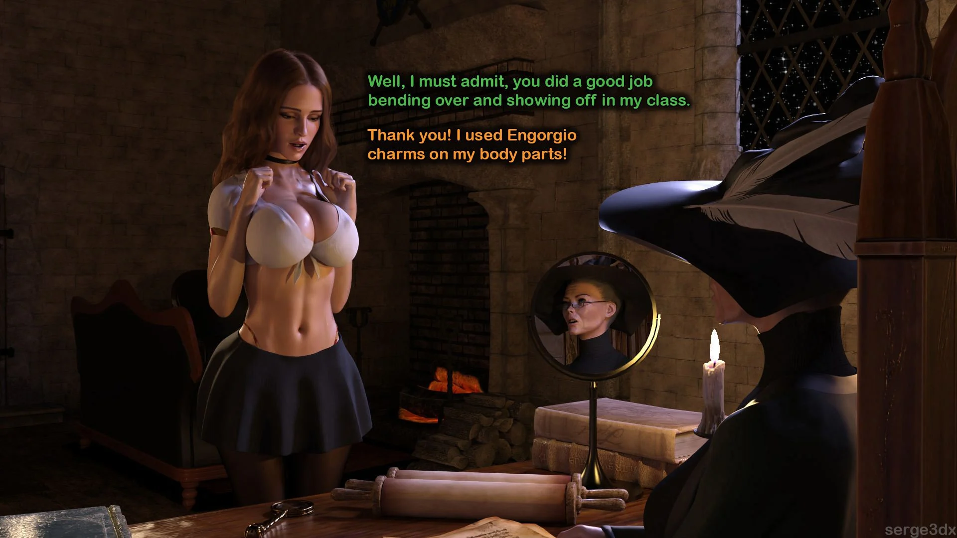 Hermione Granger and the Professor’s Wand (Harry Potter) [Serge3DX] Chapter 1 - Page 12