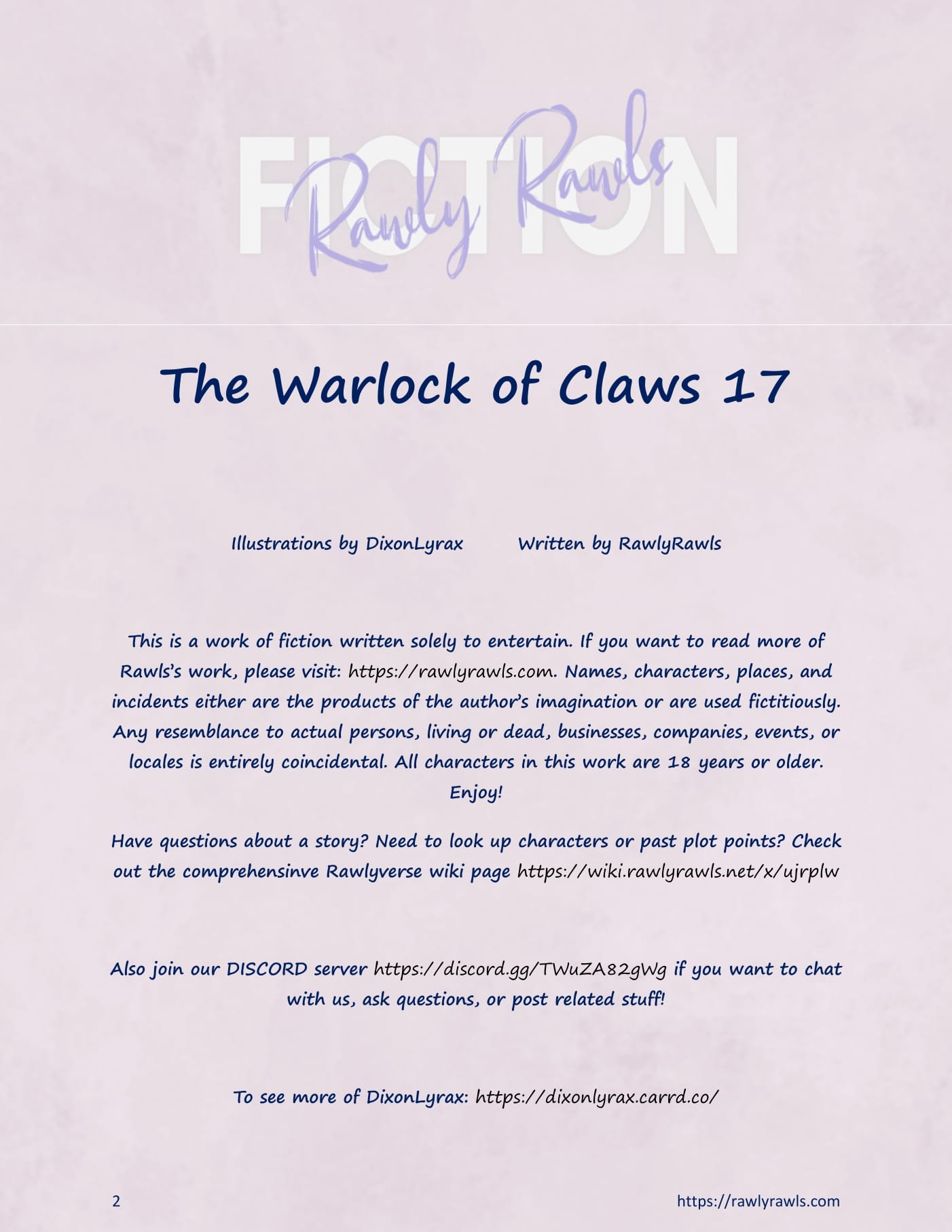 The Warlock Of Claws [DixonLyrax , RawlyRawls] Chapter 17 - Page 2
