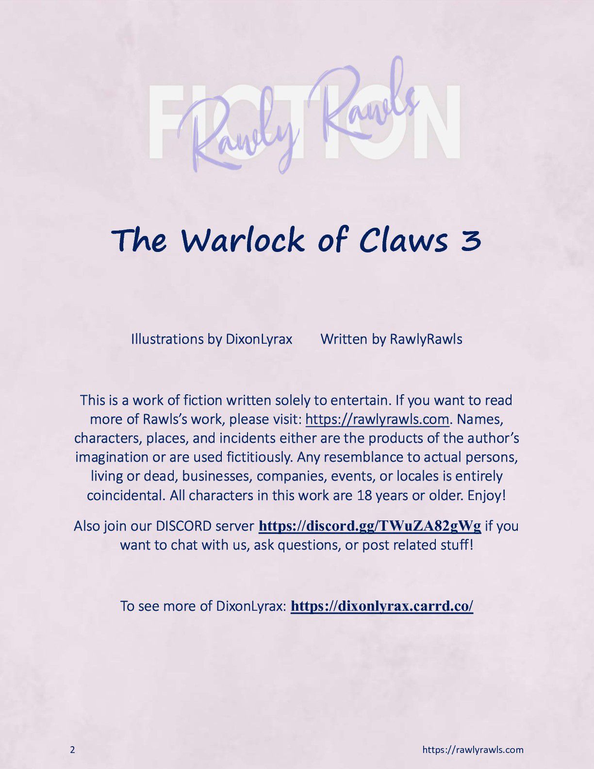 The Warlock Of Claws [DixonLyrax , RawlyRawls] Chapter 3 - Page 2