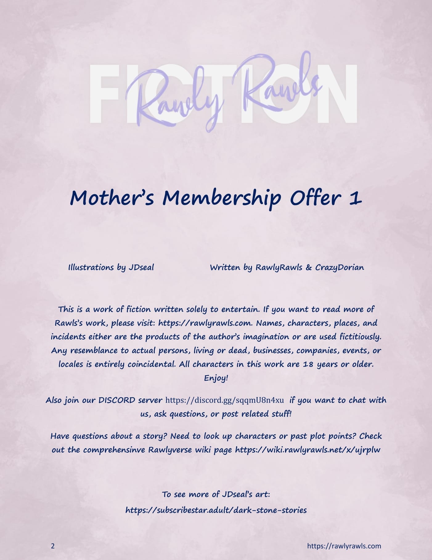 Mother’s Membership Offer [RawlyRawls , JDSeal] Chapter 1 - Page 2