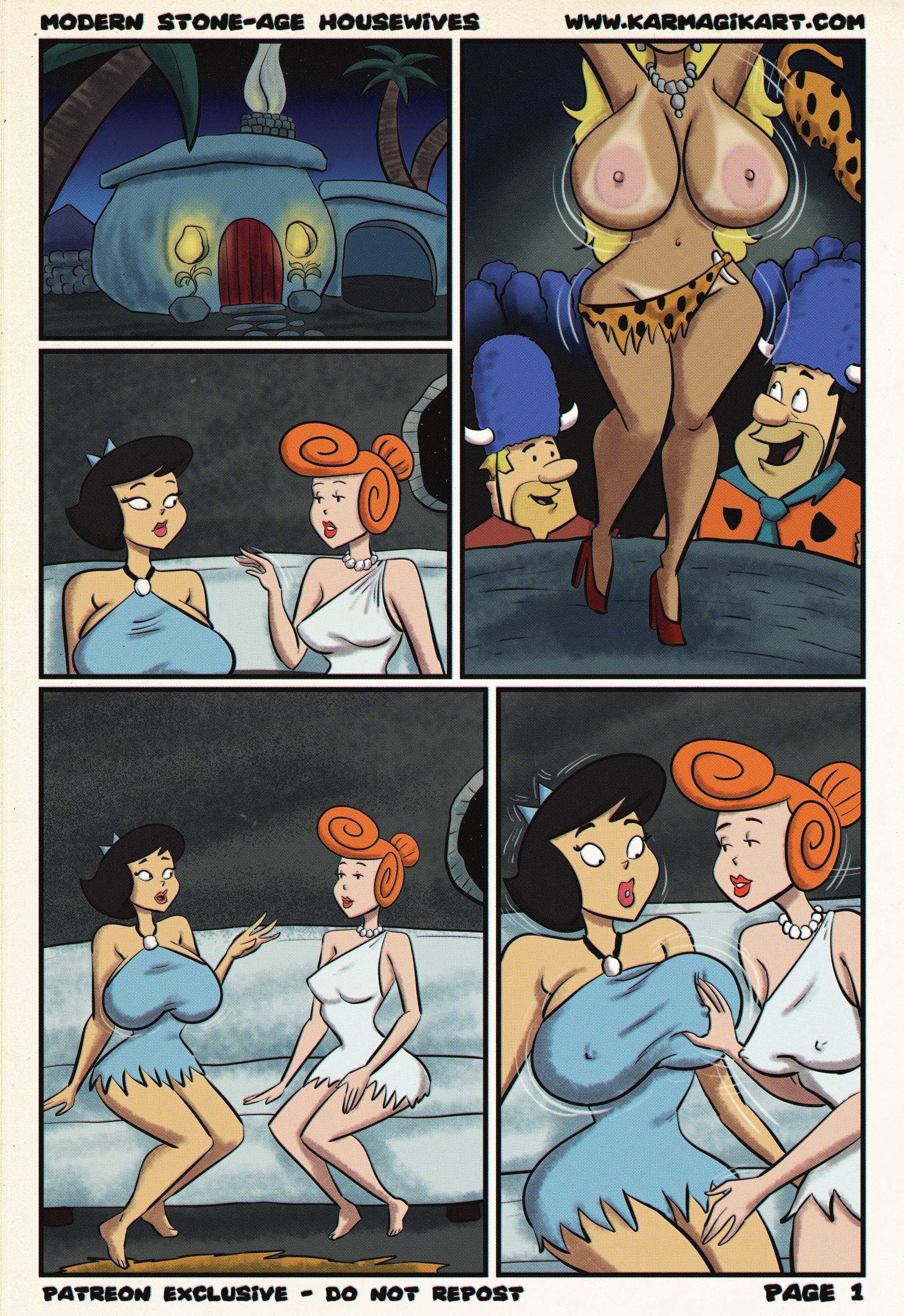 Modern Stone-Age Housewives (The Flintstones) [Karmagik] Textless - Chapter 1 - Page 1
