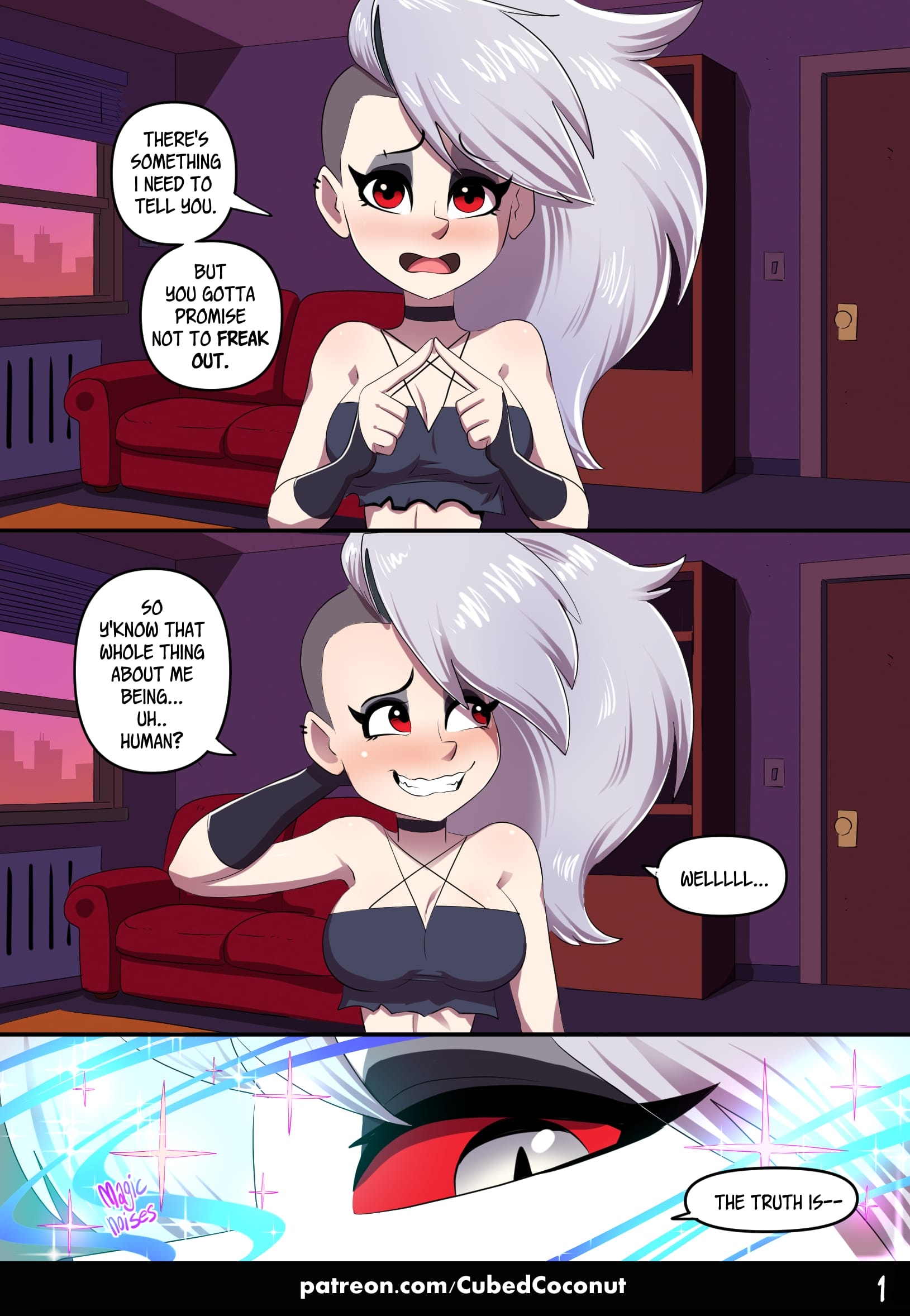 The Human and the Hellhound (Helluva Boss) [CubedCoconut] Chapter 1 - Page 1