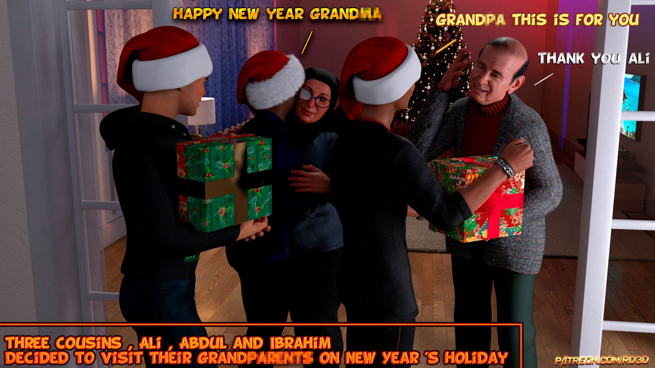 Lust Predators – Hijab Amatures [Real-Deal 3D] Christmas - Page 1