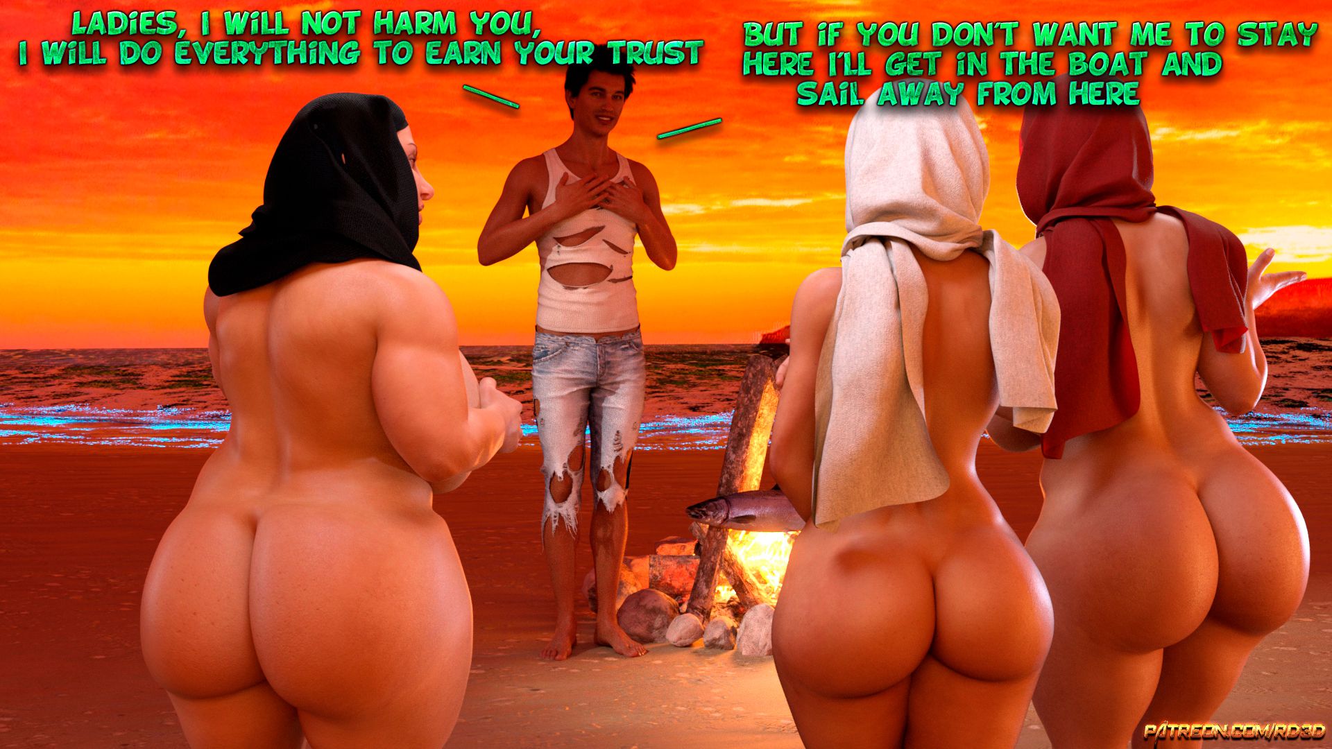 Lust Predators – Hijab Amatures [Real-Deal 3D] Lust Island - Page 38