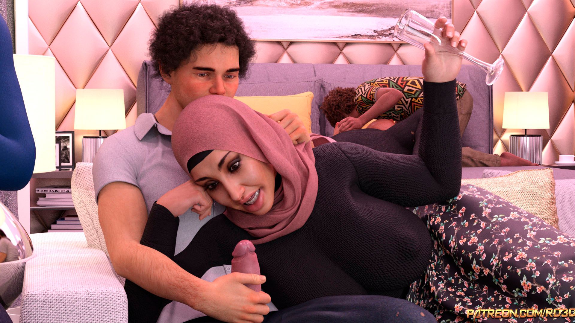 Lust Predators – Hijab Amatures [Real-Deal 3D] New Year Party - Page 18