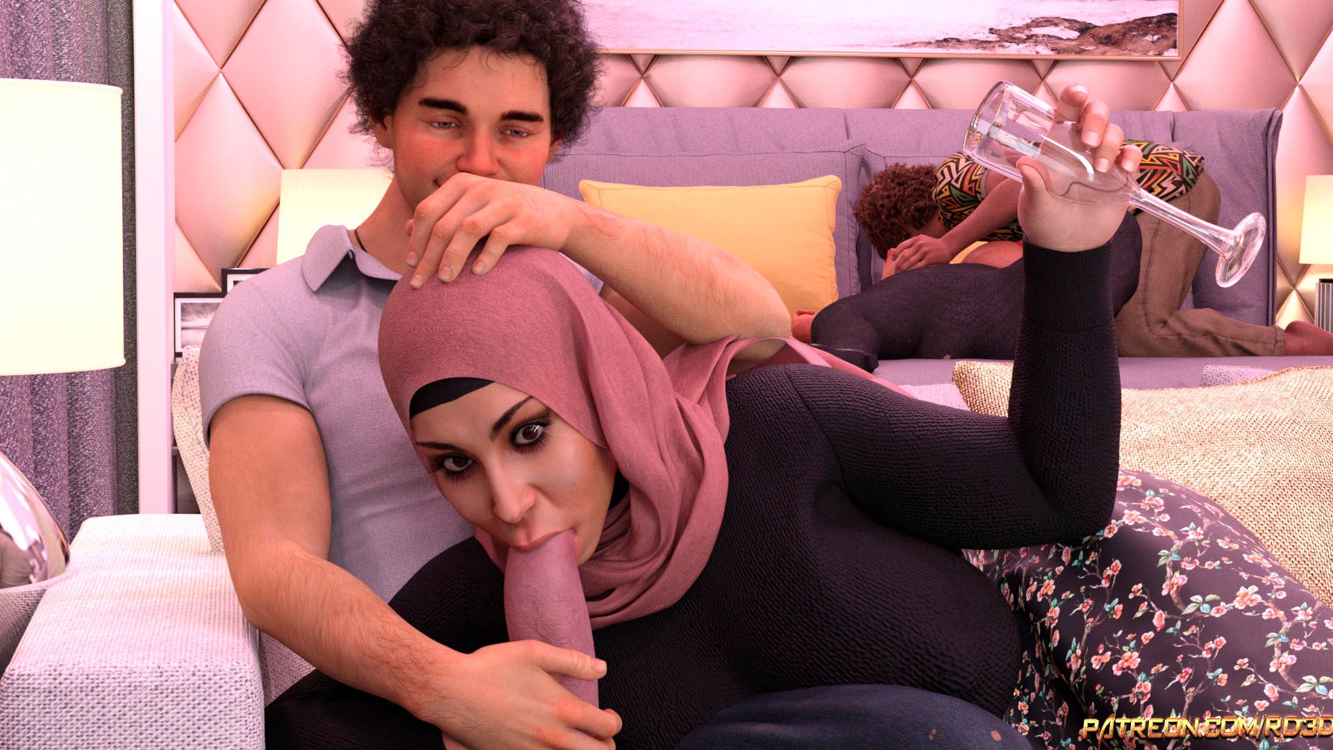 Lust Predators – Hijab Amatures [Real-Deal 3D] New Year Party - Page 19