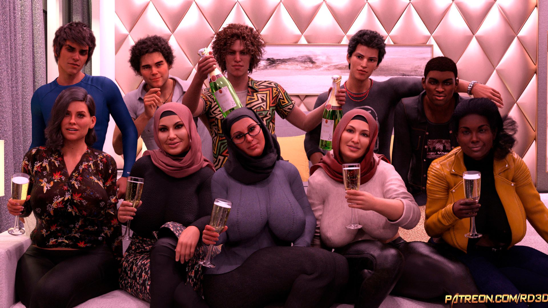 Lust Predators – Hijab Amatures [Real-Deal 3D] New Year Party - Page 2