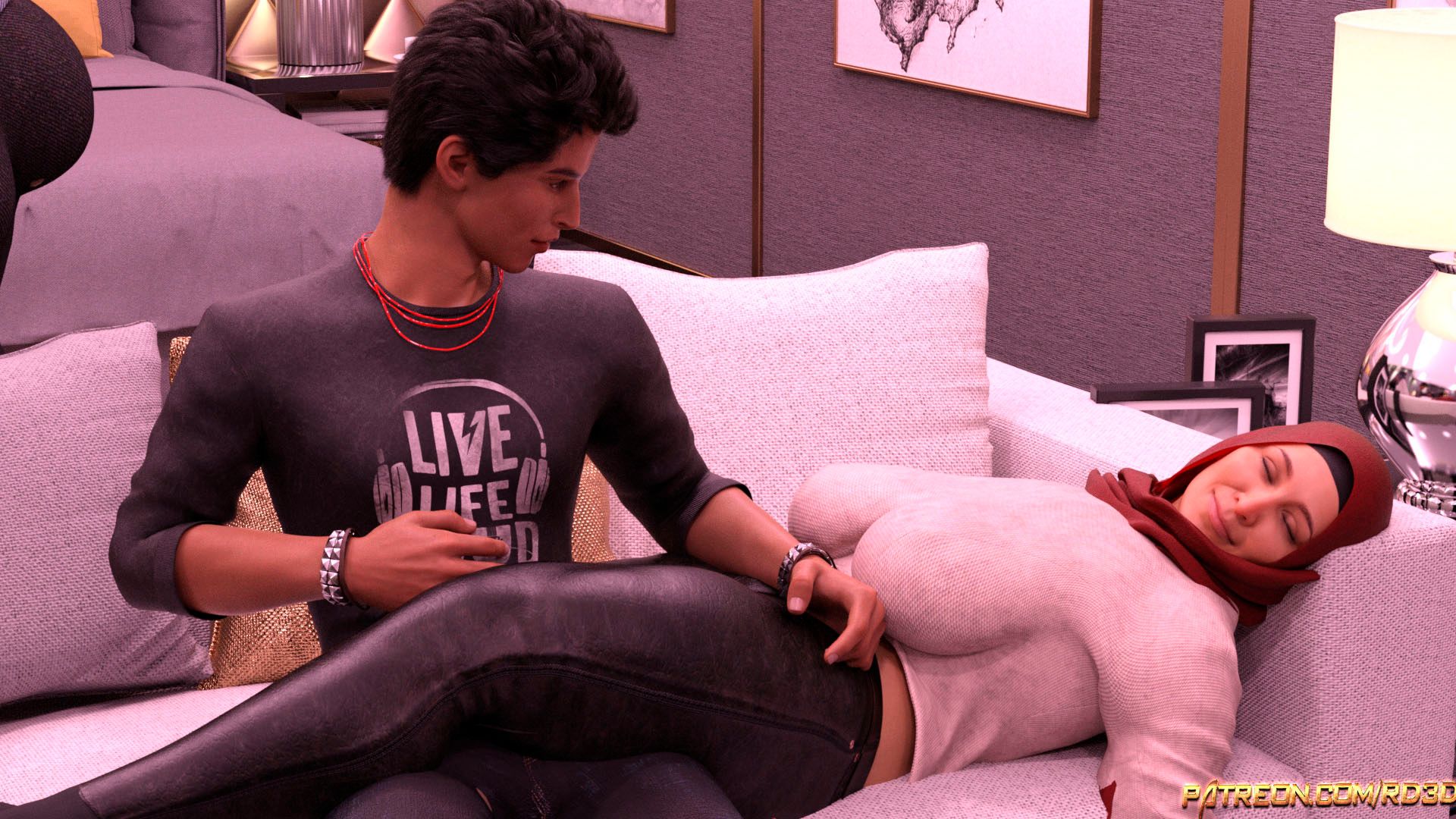 Lust Predators – Hijab Amatures [Real-Deal 3D] New Year Party - Page 4