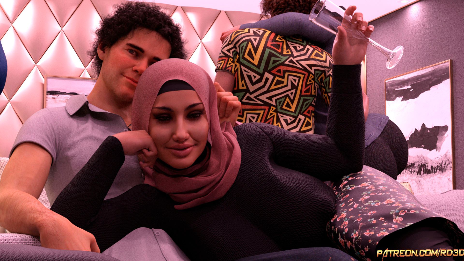 Lust Predators – Hijab Amatures [Real-Deal 3D] New Year Party - Page 7