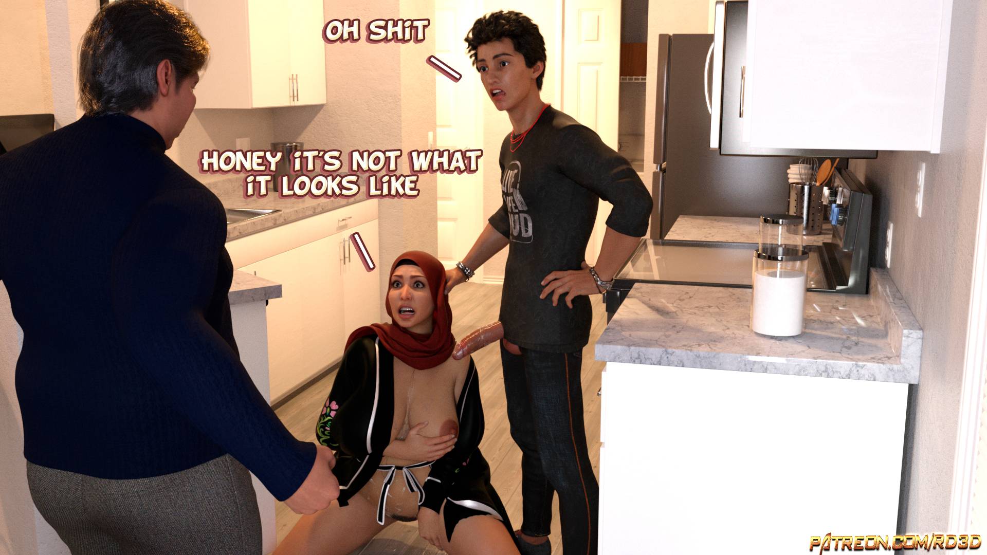 Lust Predators – Hijab Amatures [Real-Deal 3D] Chapter 1.5 - Caught in the act! - Page 2
