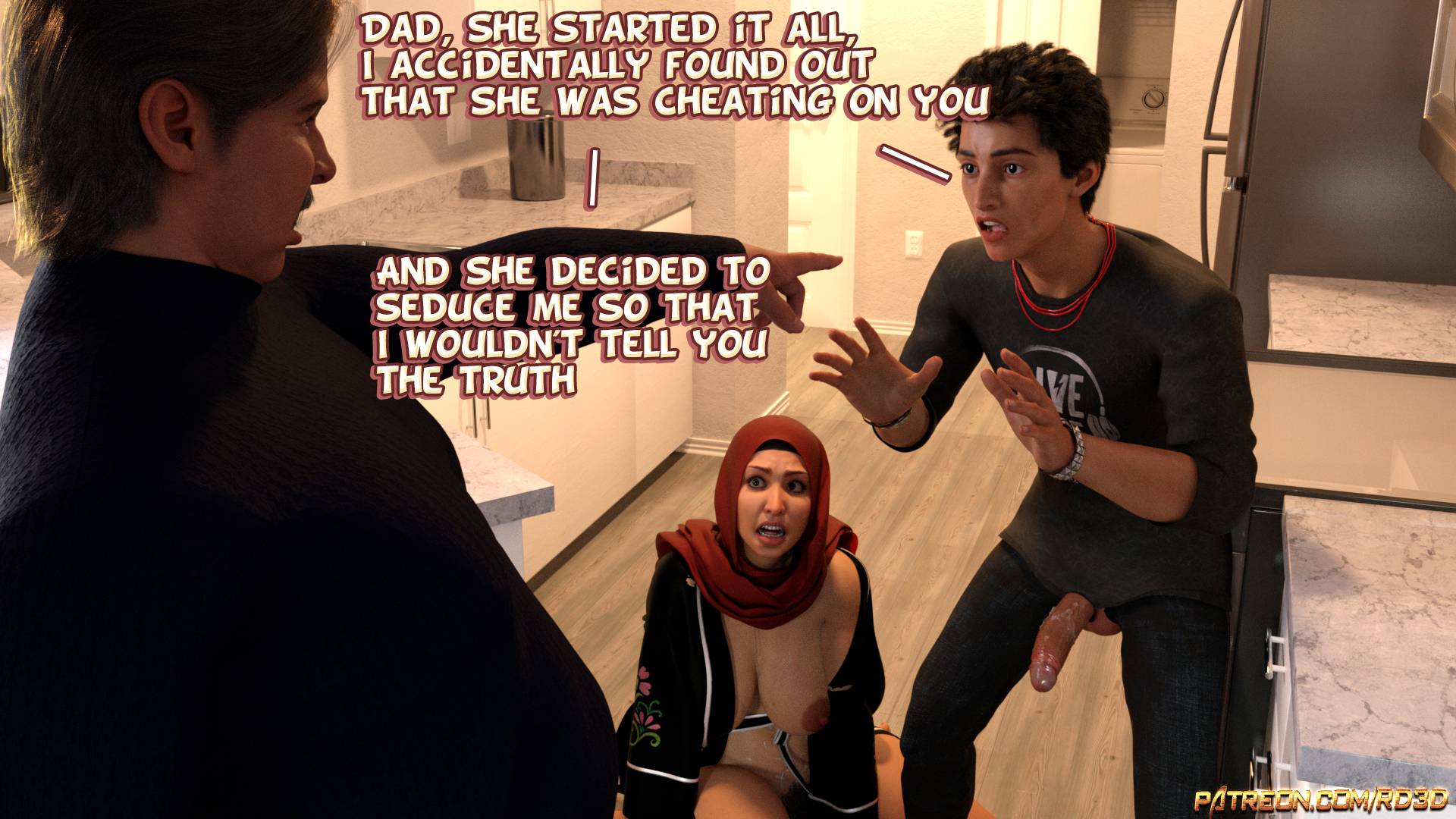 Lust Predators – Hijab Amatures [Real-Deal 3D] Chapter 1.5 - Caught in the act! - Page 4