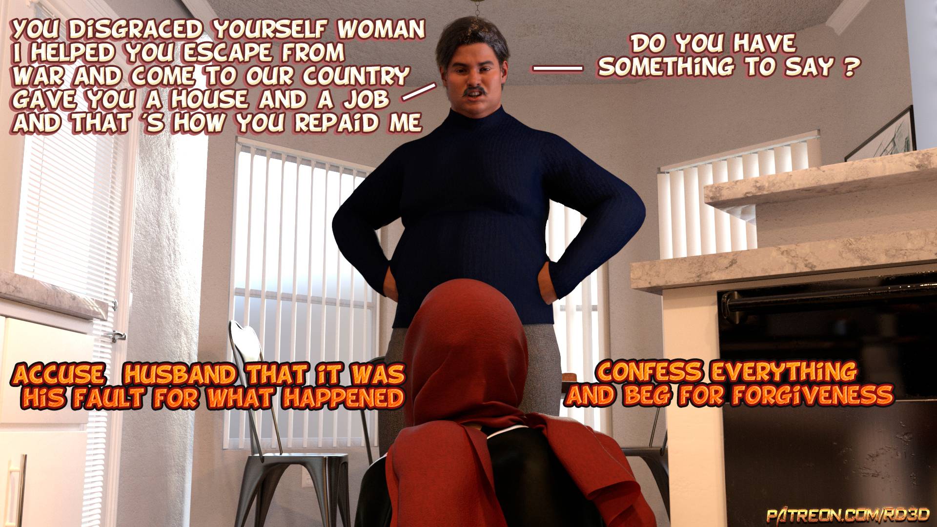 Lust Predators – Hijab Amatures [Real-Deal 3D] Chapter 1.5 - Caught in the act! - Page 6