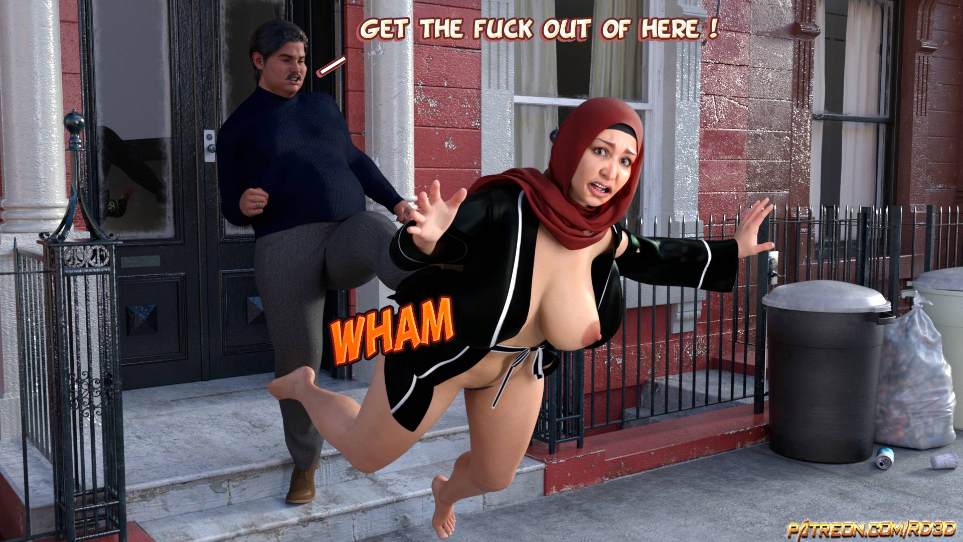 Lust Predators – Hijab Amatures [Real-Deal 3D] Chapter 1.5 - Caught in the act! - Page 8