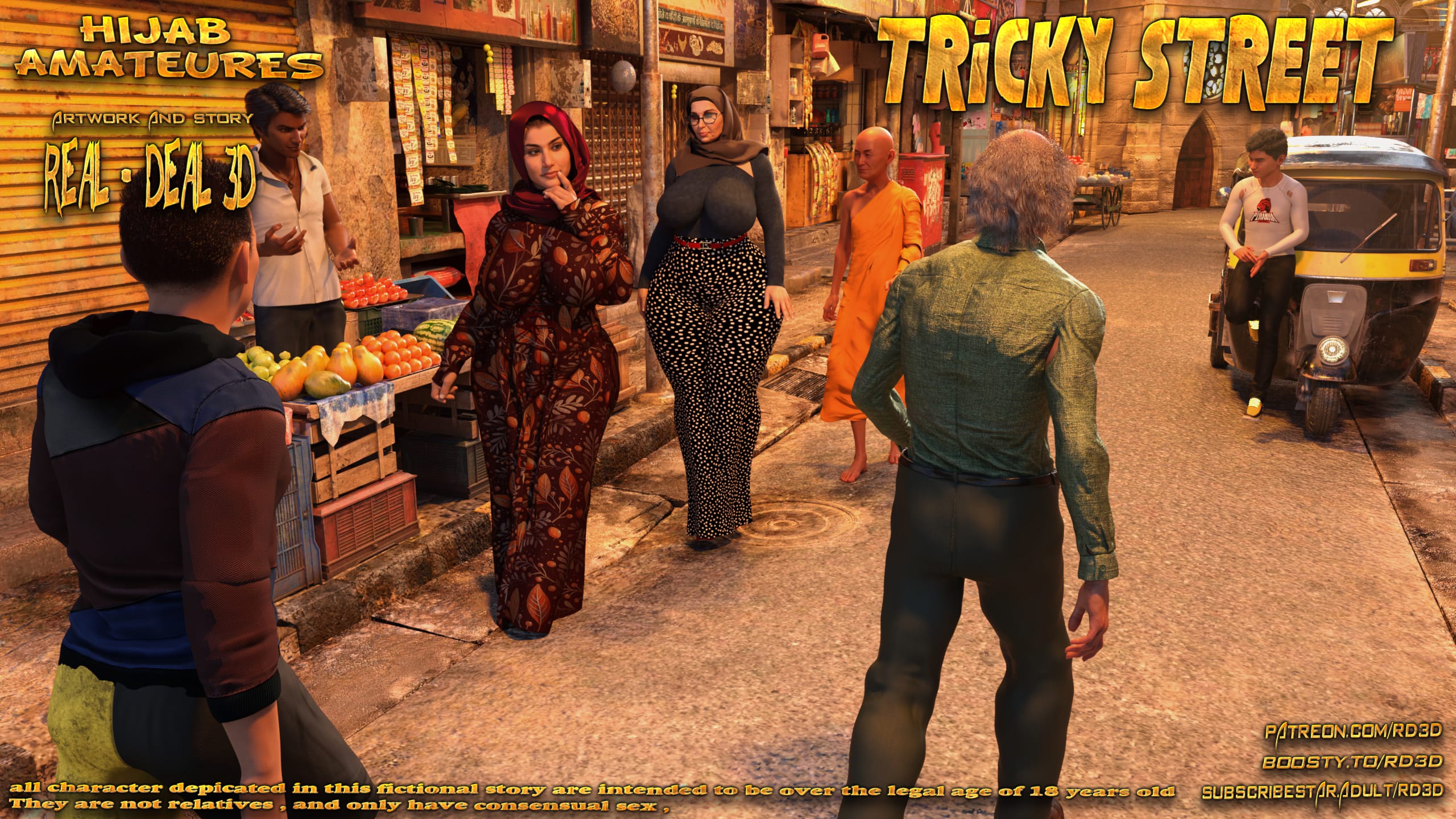 Lust Predators – Hijab Amatures [Real-Deal 3D] Tricky Street - Chapter 12 - Page 1