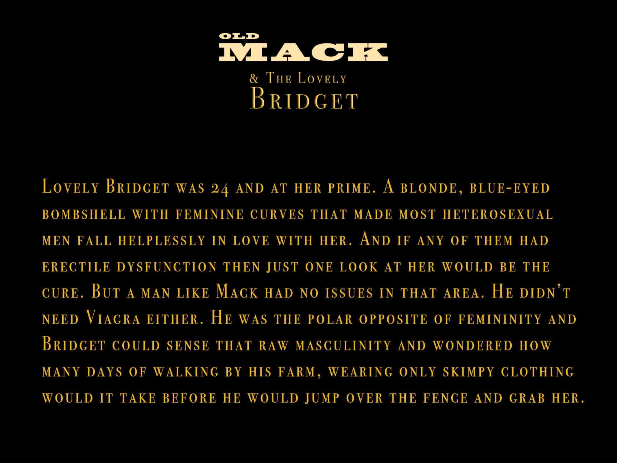 Old Mack And The Lovely Bridget [Casgra] Chapter 1 - Page 1
