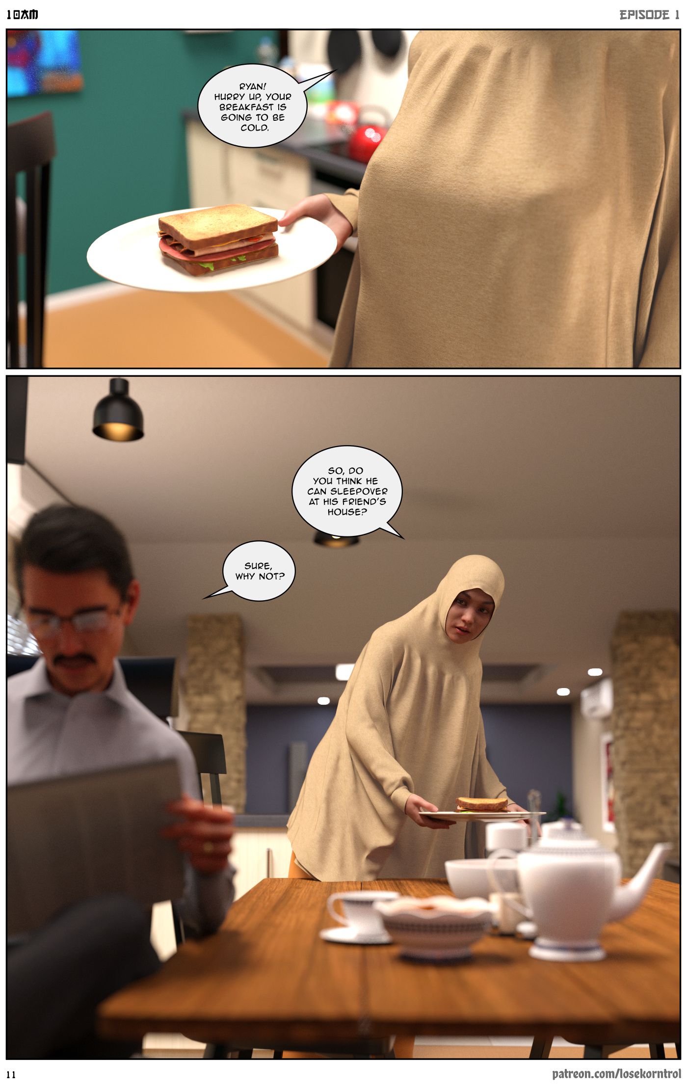 10 AM [LoseKorntrol, Hijab 3DX] Chapter 1 - Page 12
