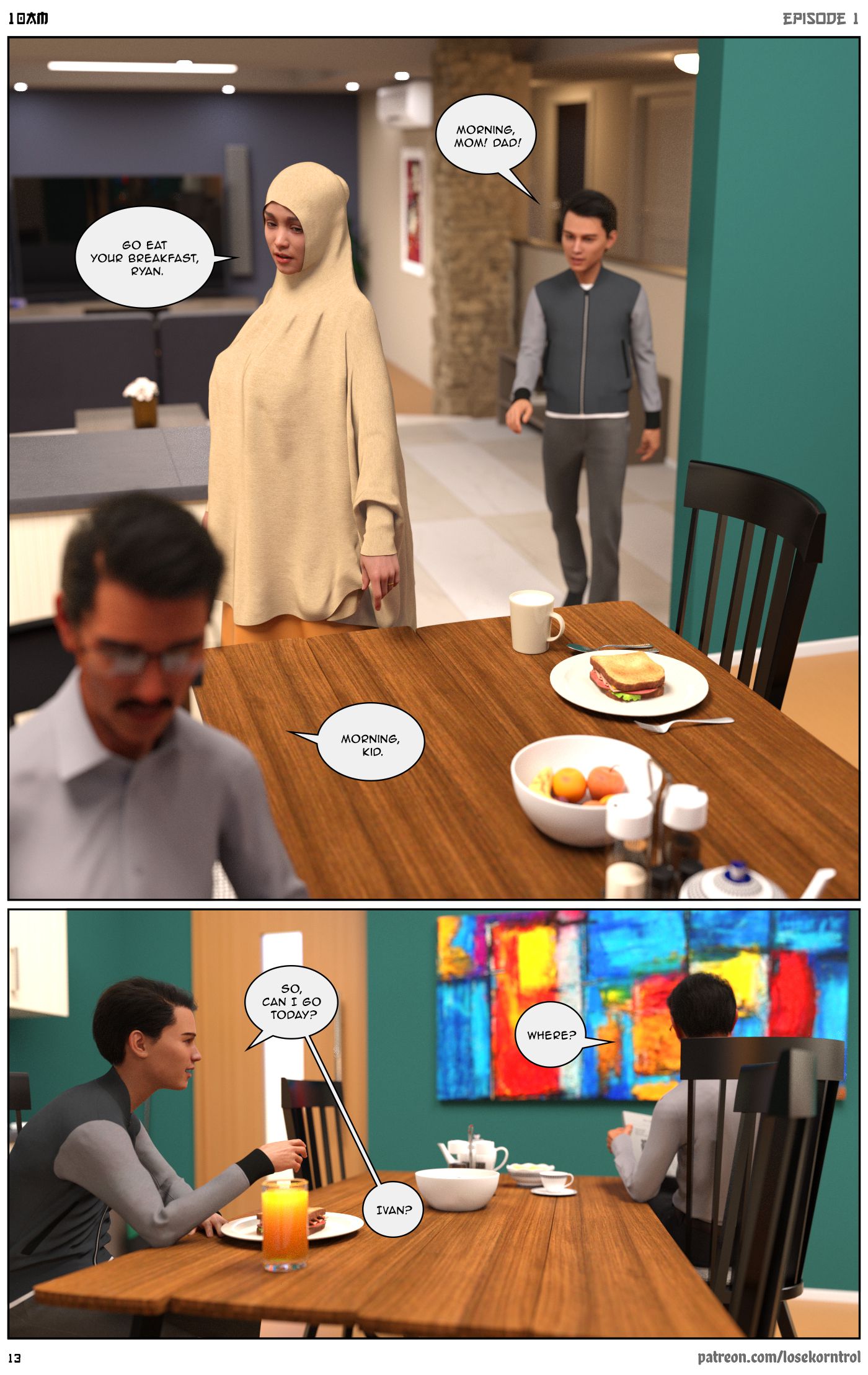 10 AM [LoseKorntrol, Hijab 3DX] Chapter 1 - Page 14