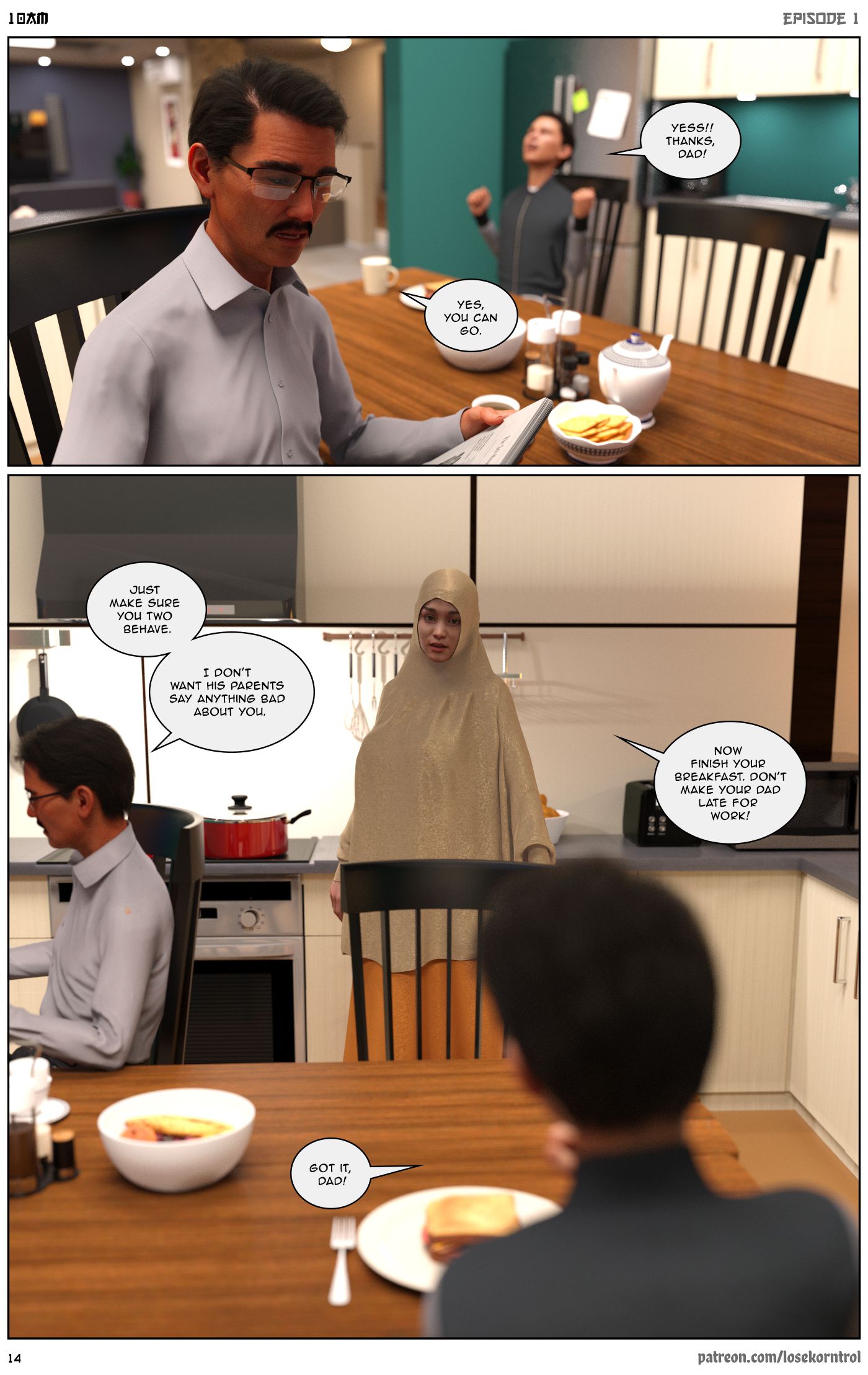 10 AM [LoseKorntrol, Hijab 3DX] Chapter 1 - Page 15