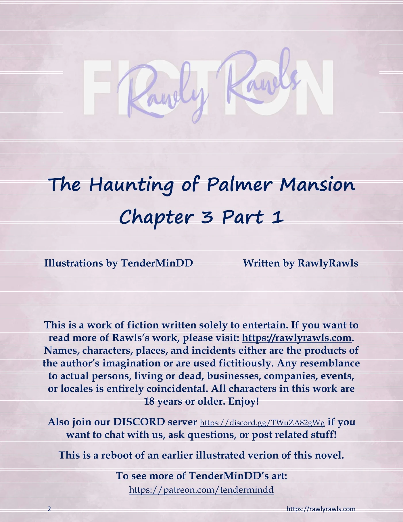 The Haunting Of Palmer Mansion [TenderMindd , RawlyRawls] Chapter 3 - Part 1 - Page 2