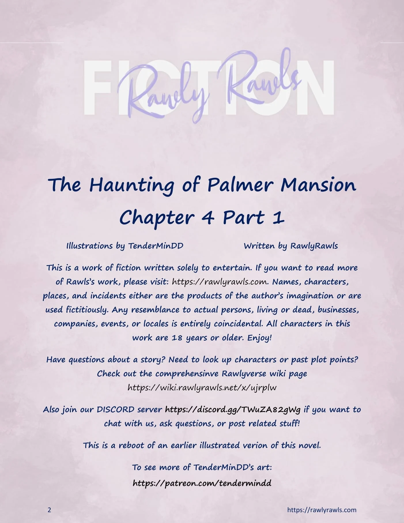 The Haunting Of Palmer Mansion [TenderMindd , RawlyRawls] Chapter 4 - Part 1 - Page 2