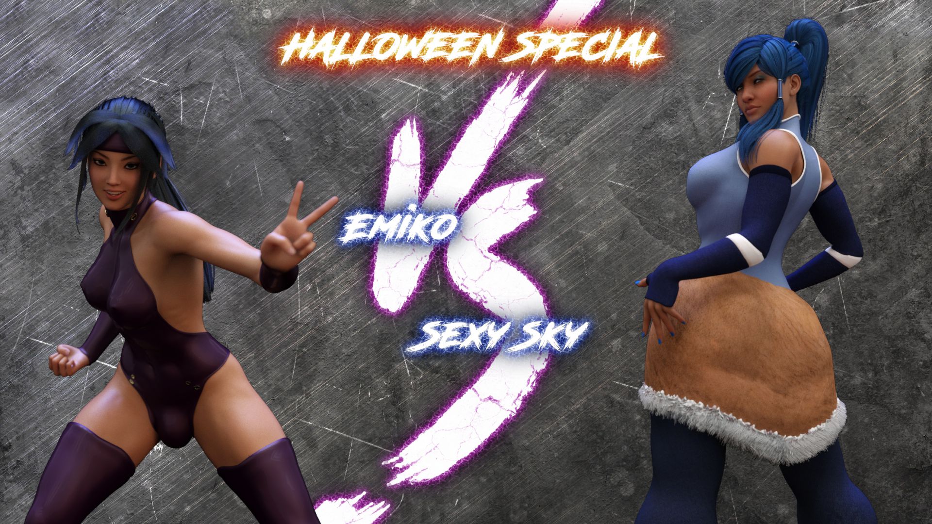 The F.U.T.A [SquarePeg3D] Match 5 - Emiko VS Sexy Sky - Page 1