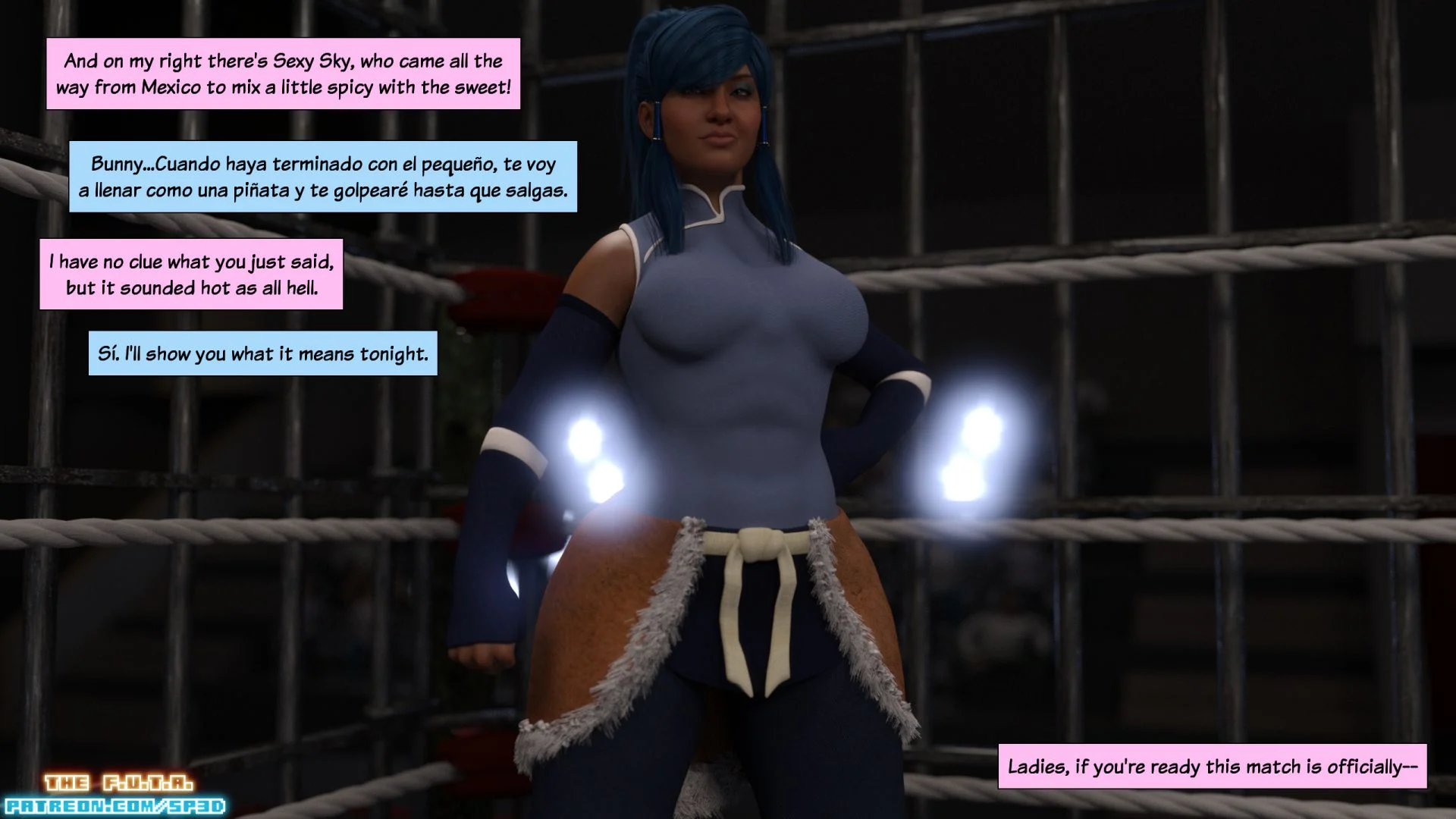 The F.U.T.A [SquarePeg3D] Match 5 - Emiko VS Sexy Sky - Page 4