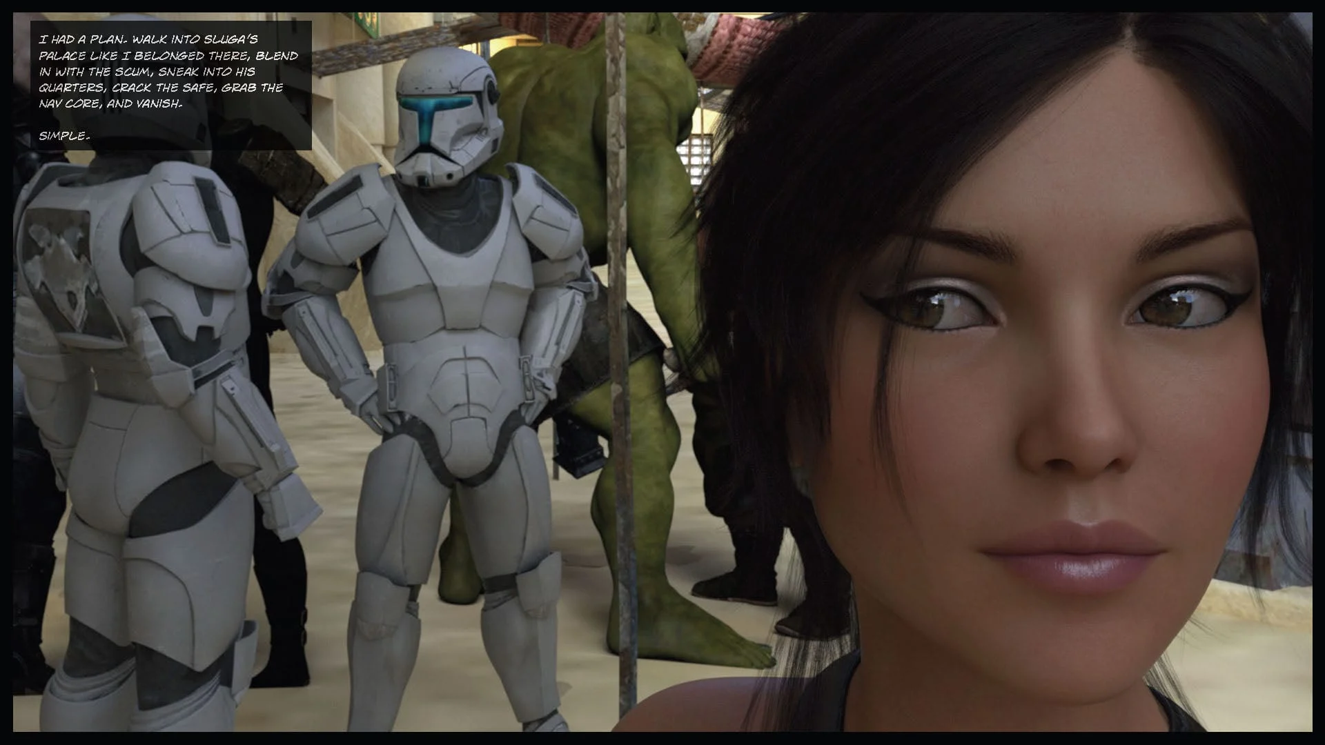 Star Whores (Star Wars) [Sexy3DComics | Gonzo] Chapter 1 - Page 44